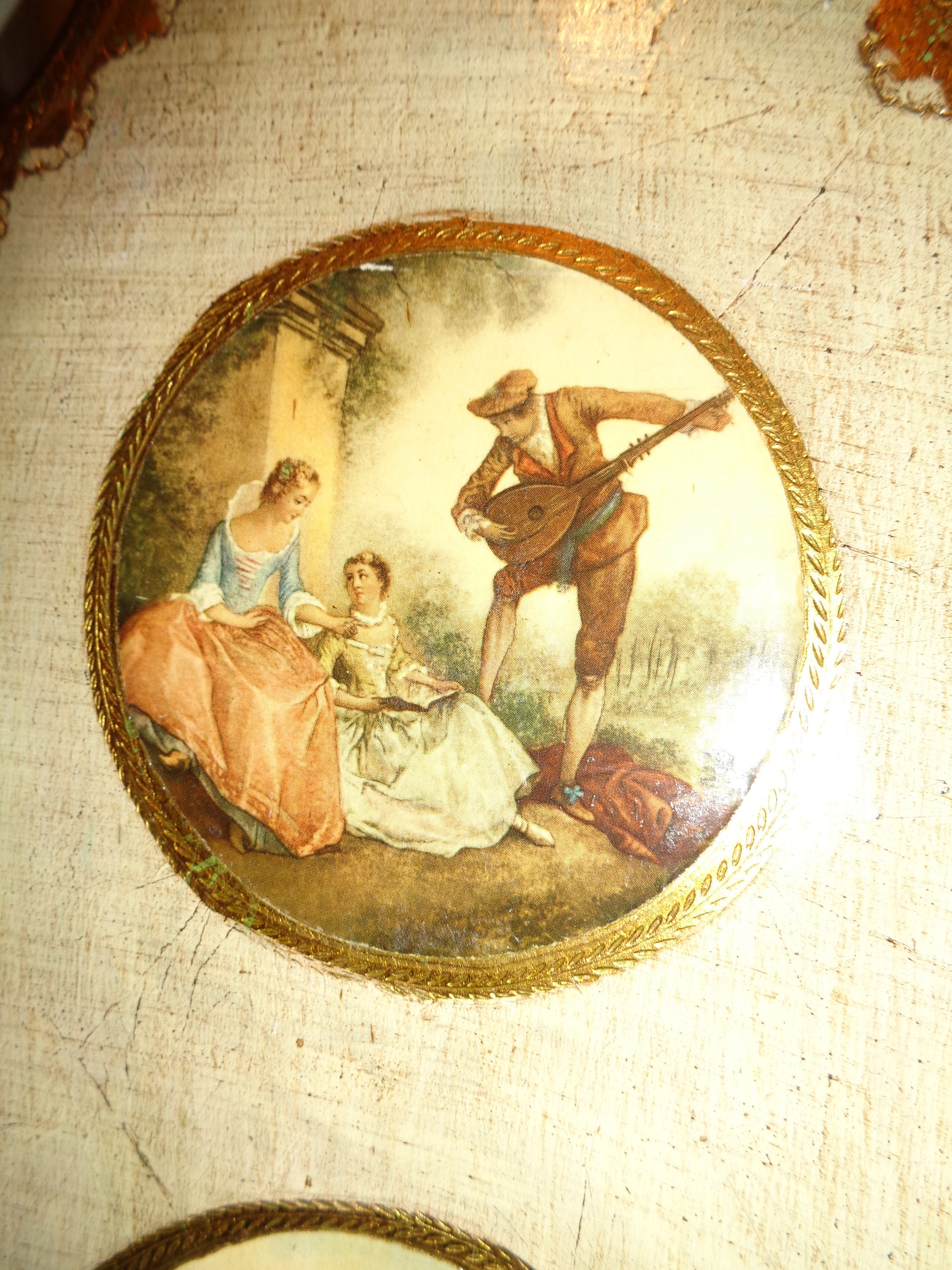 Italian Florentine Gilt Wood Plaque Prints by French Artist François ...