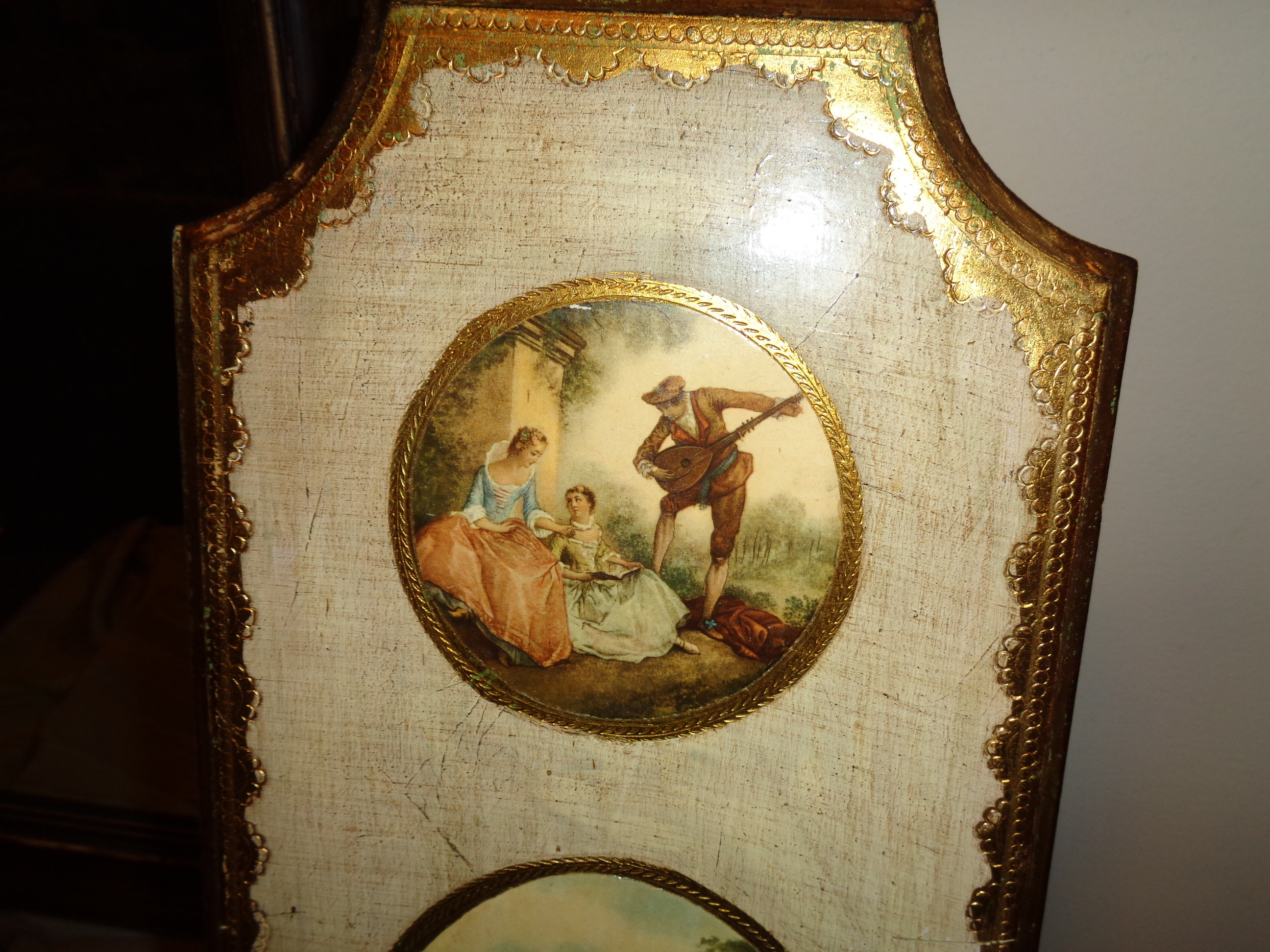 Italian Florentine Gilt Wood Plaque Prints by French Artist François ...