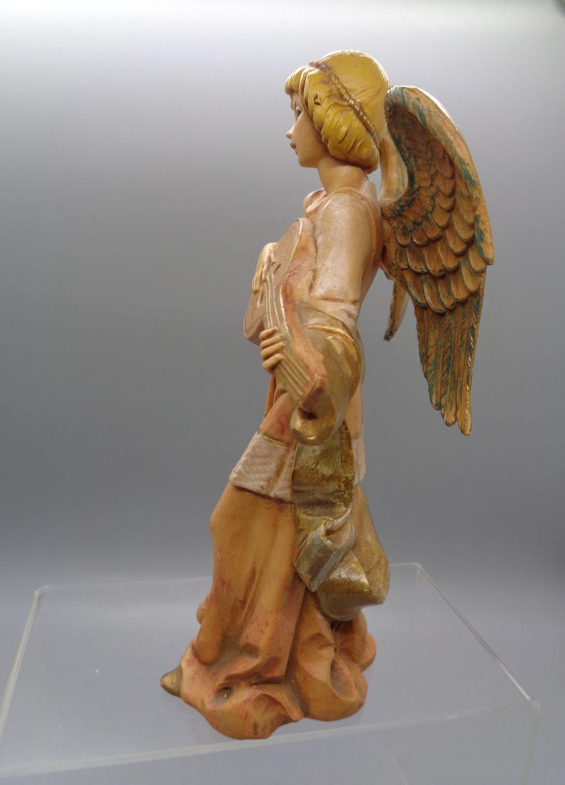 Vintage Italian Fontanini Simonelli ANGEL With MANDOLIN Religious