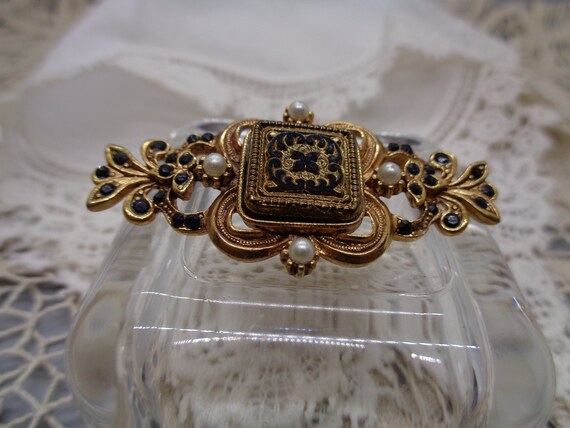 Vintage Elegant VICTORIAN Style Glass and Pearl B… - image 4