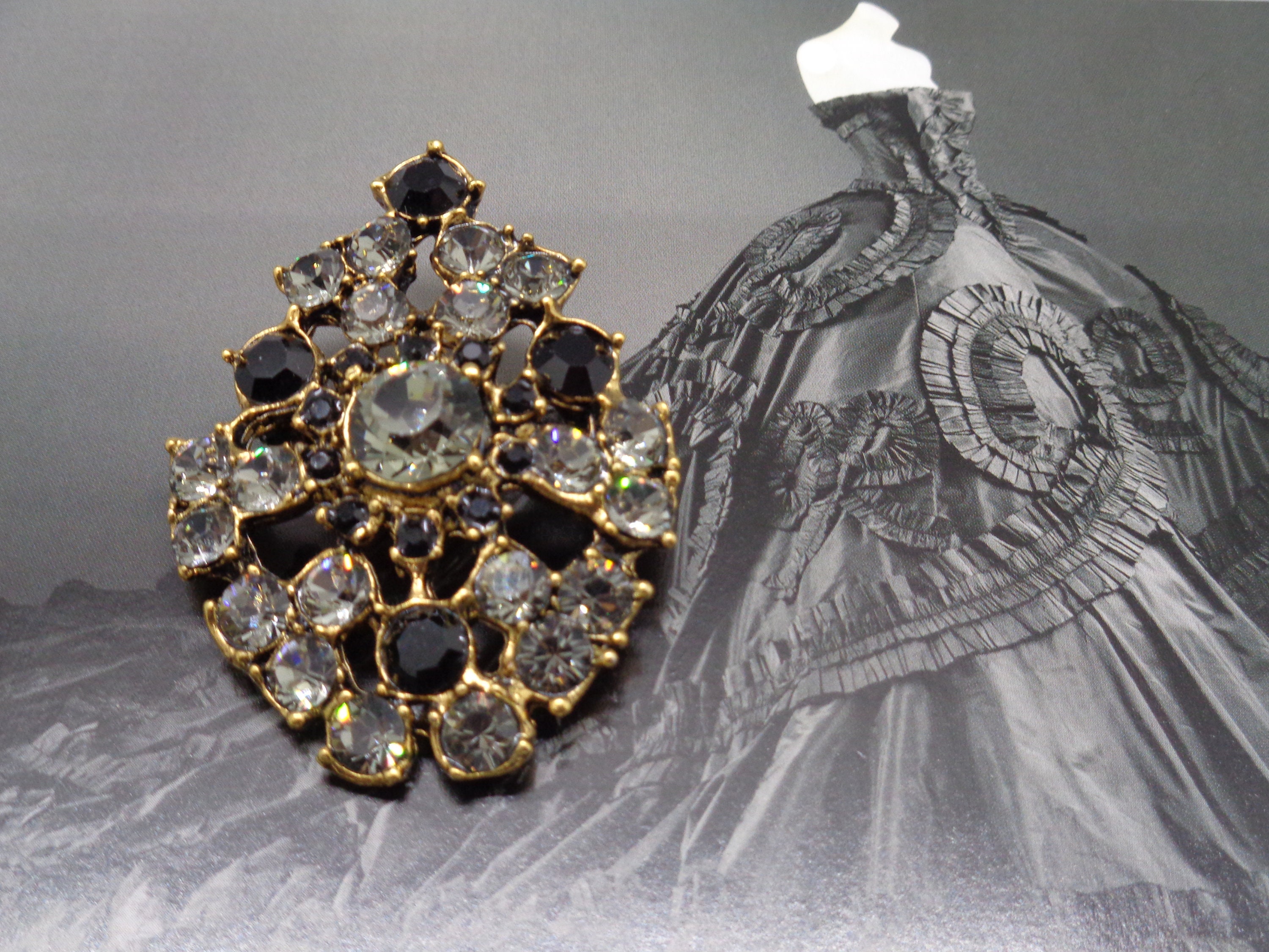 Smokey Topaz Brooch Pin - Etsy