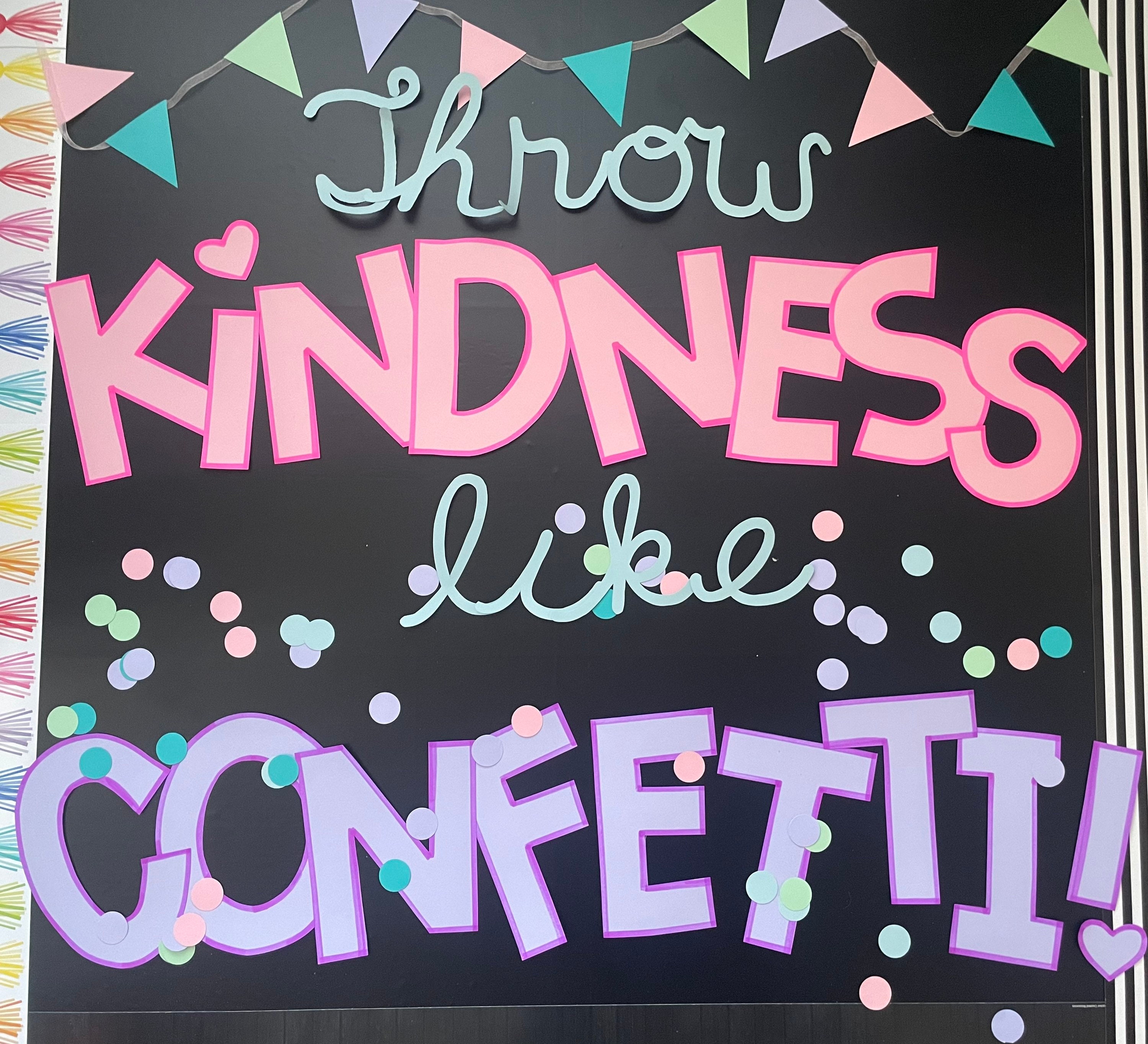 Throw Kindness Like Confetti Bulletin Board Etsy