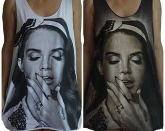 Unisex Lana Del Rey Vest Tank-Top Singlet Dress Sleeveless T-Shirt Mens Womens S M L XL