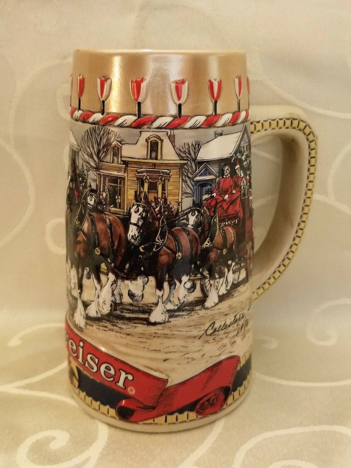 Ceramarte Brazil Budweiser Collectible Stein Collector Series 1980's Etsy
