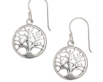 Beautiful Sterling Silver Tree of Life Earrings