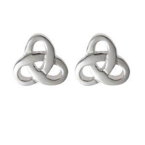 Splendidi orecchini a bottone con nodo celtico in argento sterling