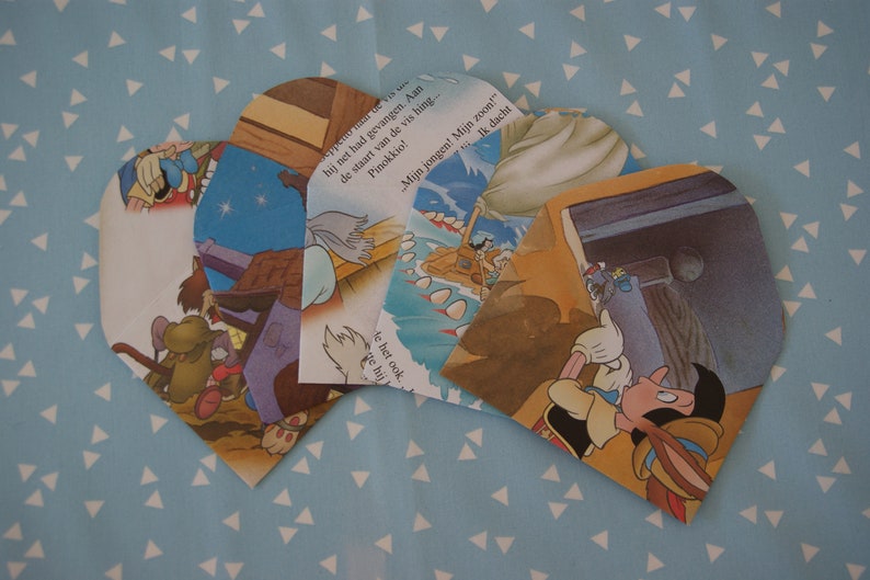 A6 /& A7 birthday 13x Vintage envelopes recycled Pinocchio party
