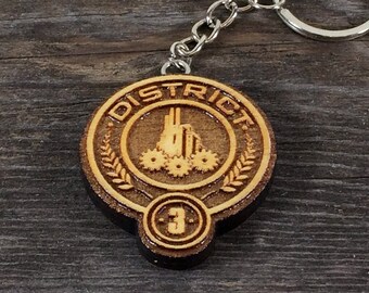 Keychain District 3 of the Hunger games movie