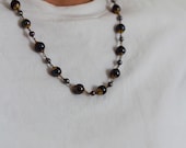 Black pearls necklace and silver fresh water pearls