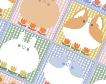 Notepads - Cat, Bunny, Squirrel & Dog