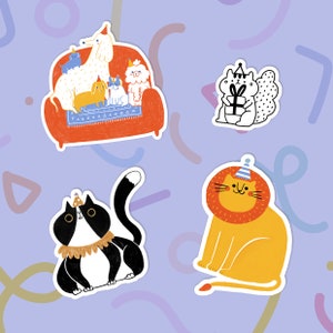Pacote de adesivos de animais de festa