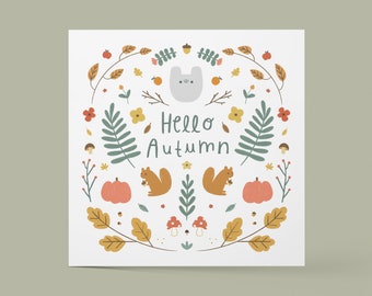 Hello Autumn - Print 14x14 / 21x21
