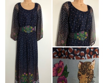 long sleeve chiffon maxi dress uk