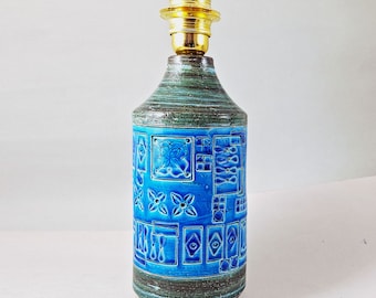 Kultige Aldo Londi Bitossi "Rimini Blue" Tischlampe Standfuß | Italien, 1960er Jahre MCM