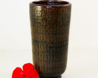 Mid-Century Arthur Andersson Wallåkra Steingut Vase | Signiert AWA