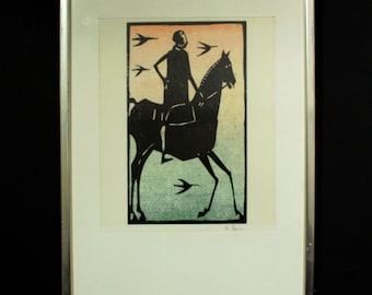 版画 Ake Holm Lithograph #235 Utvisningen il_340x270.6725864737_oixn.jpg