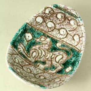 Fratelli Fanciullacci Italy. Vintage Bowl with Horse Decoration, Modernist Pottery