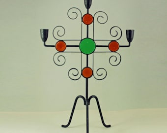 Gunnar Ander | Ystad-Metall Sweden | Modernist Candelabra c. 1960s