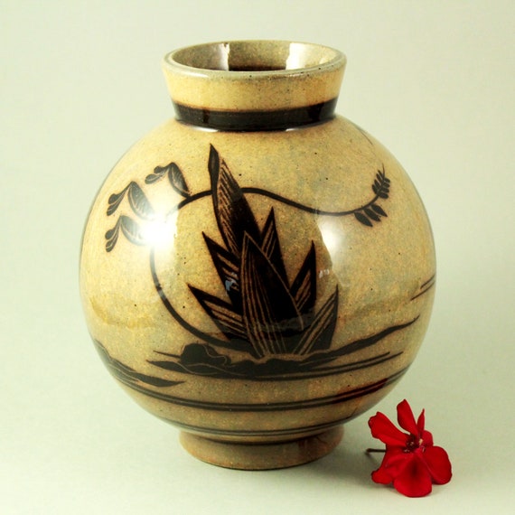 Nils Thorsson, Aluminia, Denmark. Art Deco JUNGLE Vase, 1932 - Etsy