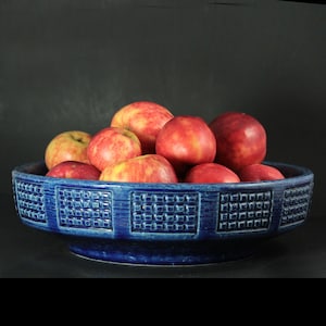 Per Linneman-Schmidt, Palshus Studio, Denmark. Rare Huge and Impressive Bowl. Vintage MCM