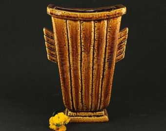 Gunnar Nylund, Rorstrand, Sweden. Impressive Art Deco Chamotte Vase