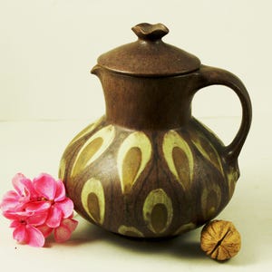 Jarro com tampa de meados do século, Dybdahl Studio, Dinamarca, década de 1970