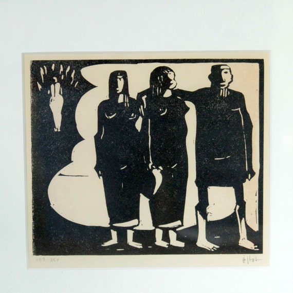 Åke Holm, Holm Sweden. Ake Lithograph Three Religious Motif and