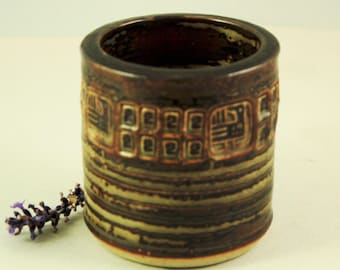 Jorgen Mogensen, Royal Copenhagen, Denmark. Mid Century Stoneware Vase