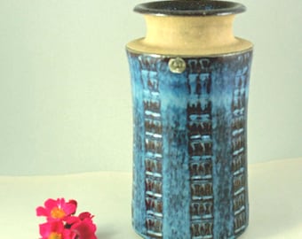 Maria Philippi Bamboo Vase MP 3180/3 | Søholm Bornholm. Danish Stoneware