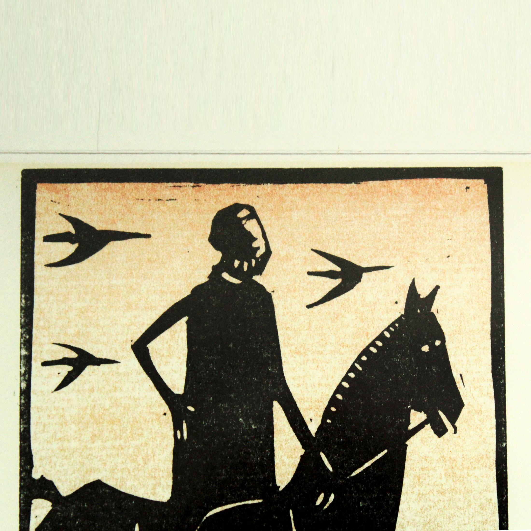 版画 Ake Holm Lithograph #235 Utvisningen Åke Holm Lithograph, Signed & Numbered, Swedish Modern Art Print