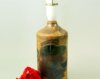 Conny Walther Stoneware Lamp Base | Danish Mid-Century Abstract Decor