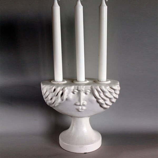 RESERVED Haico Nitzche, Soholm, Denmark. Rare Candlestick Sculpture. Modernist Scandinavian Pottery