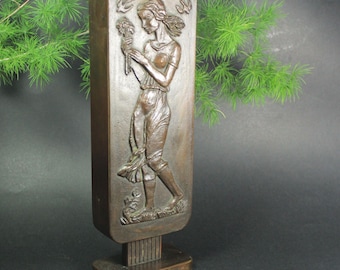Vintage Oscar Antonsson Art Deco Bronze Vase | 10" Signiert Ystad