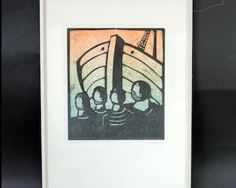 Åke Holm Lithograph, Signed & Numbered, Swedish Modern Art Print