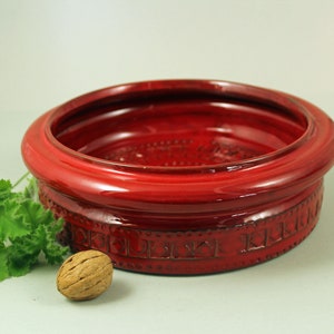 Aldo Londi, Bitossi Italy. Large Red Bowl