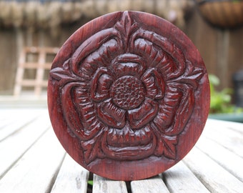 Tudor Rose Carving in Wood