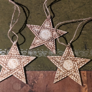 Pyrography Pentagram Tree Decoration