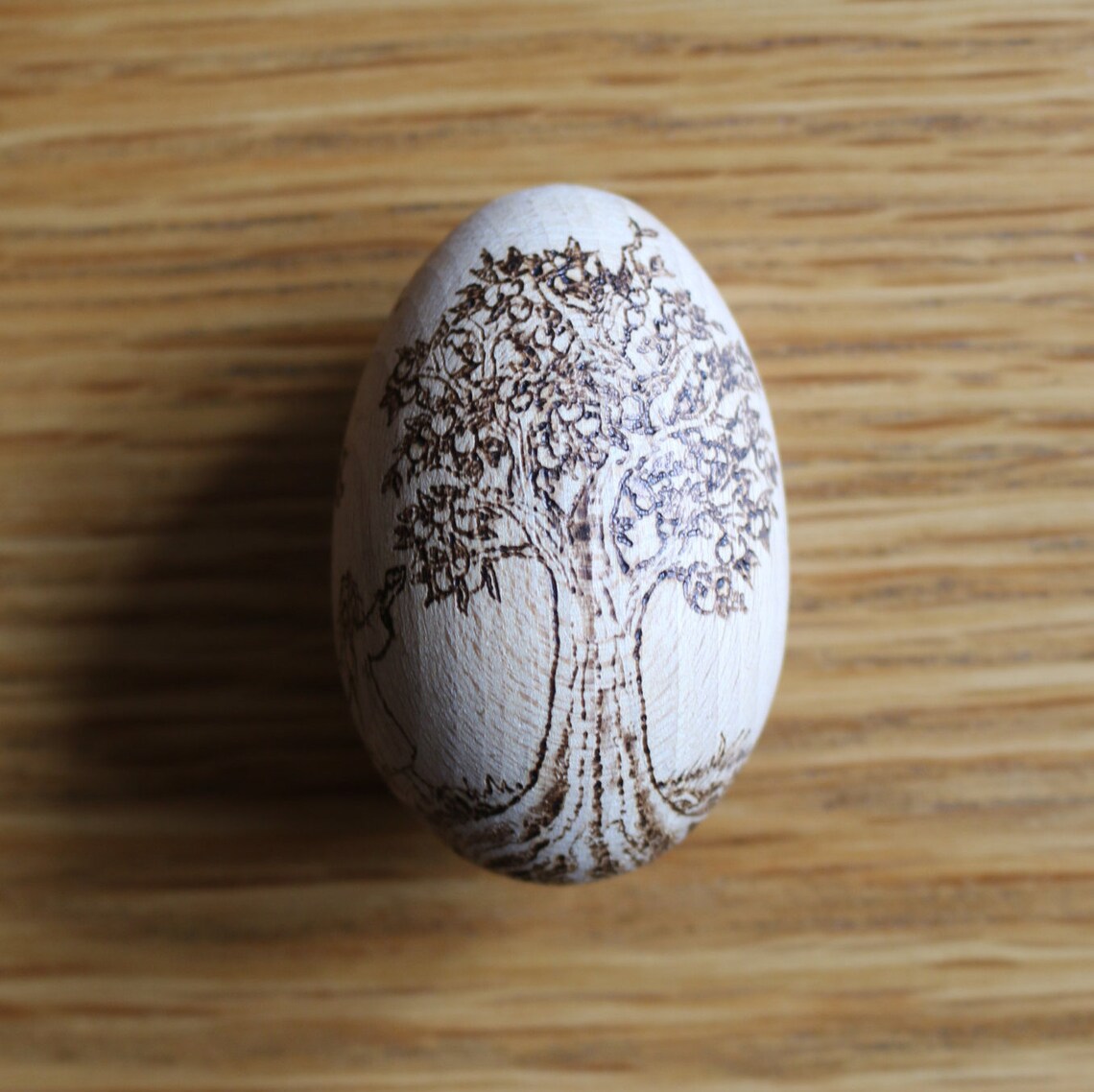 Pyrography Wooden Egg Beech Etsy