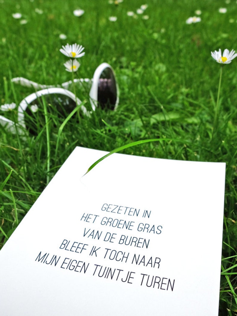 Postkaart poëzie Groene gras Etsy