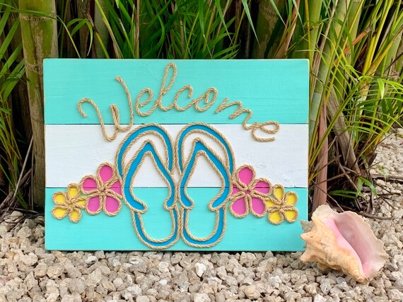 Flip Flops Welcome Cross Stitch Frame