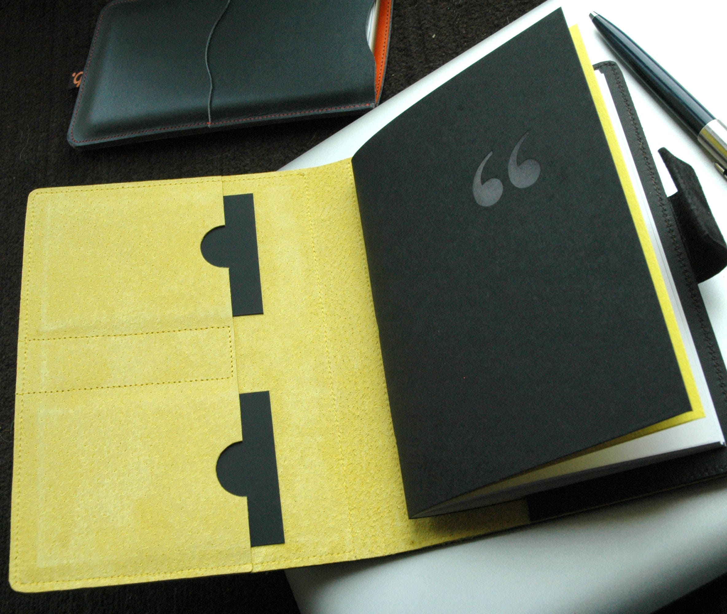 Leather Notebook Folio Etsy