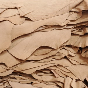 Undyed Deer Leather - 2-pack - Vegetable Tanned - Undyed