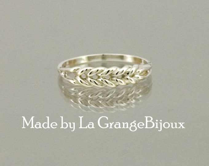 Weave ring in 925 sterling silver