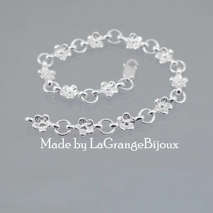 Forget Me Not Bracelet - Nature Inspired 925 Silver Flower Jewelry, Meaningful Gift for Her, Charming Accessory