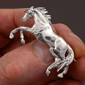 Mustang, Horse brooch, 925 Silver, Ideal gift for a horse lover, Equestrian Brooch, horse jewellery, Lagrangebijoux