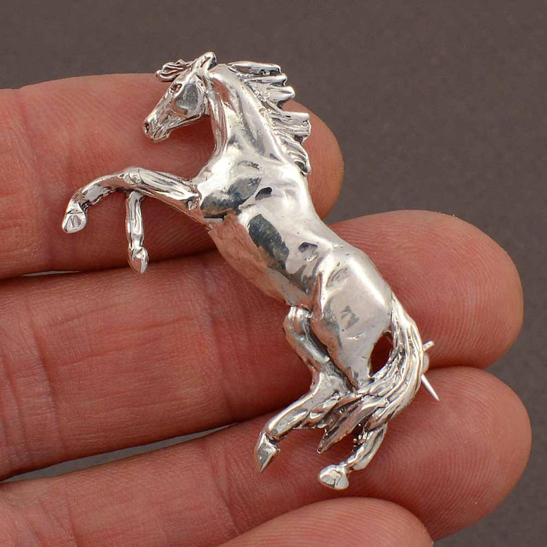 Mustang, Horse brooch, 925 Silver, Ideal gift for a horse lover, Equestrian Brooch, horse jewellery, Lagrangebijoux