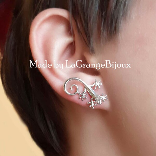 boucles d'oreilles lézard