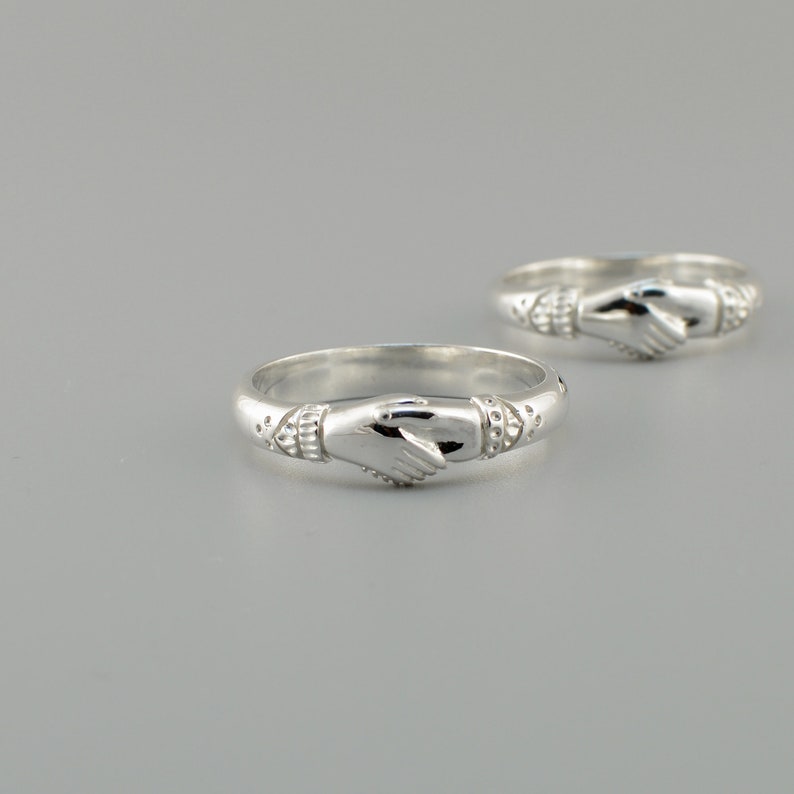 Original Fede Ring a symbol of fidelity and friendship- made to your size in 925 sterling silver By Lagrangebijoux