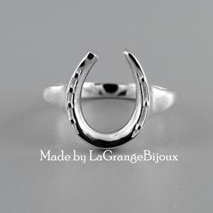 Horseshoe ring hand-made to order in solid 925 sterling silver