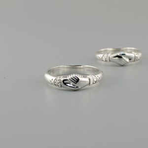 Original Fede Ring a symbol of fidelity and friendship- made to your size in 925 sterling silver By Lagrangebijoux